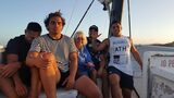 Youth group on the charter deck